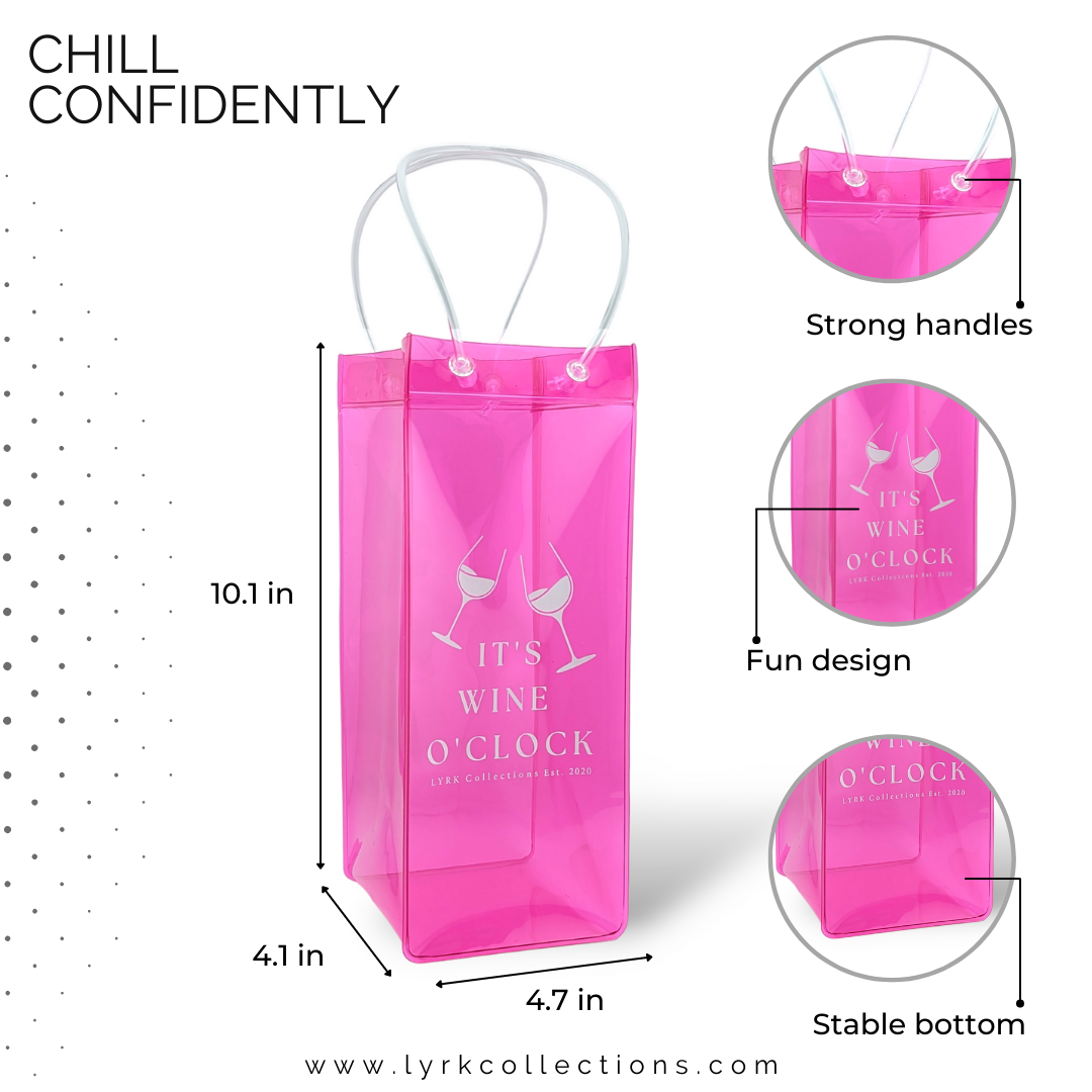 Ice Cooler Wine Bag - Pink