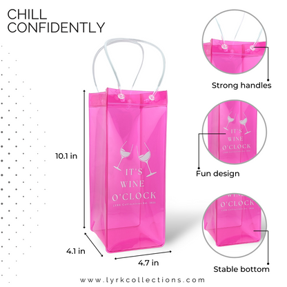 Ice Cooler Wine Bag - Pink