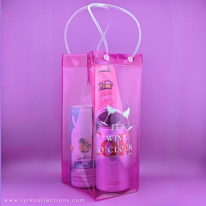 Ice Cooler Wine Bag - Pink